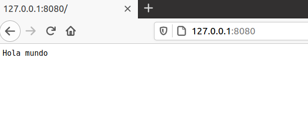 Navegador mostrando nuestro hola mundo en Node.js